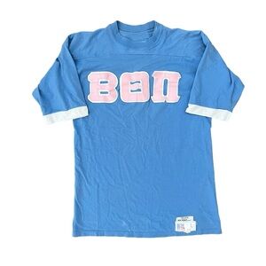 Vtg 80s Russell Athletic Fraternity Jersey Baseball T-Shirt - Beta Theta Pi - L